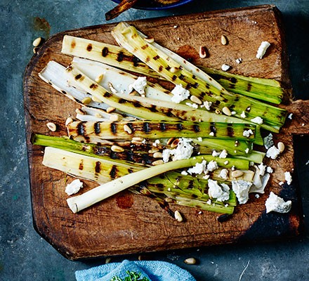 Griddled leeks & goat's cheese recipe 