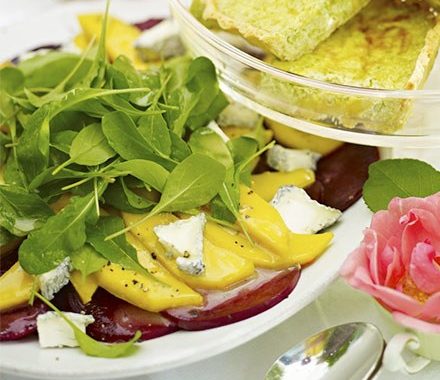 Beetroot &amp; mango salad with soft goat’s cheese recipe