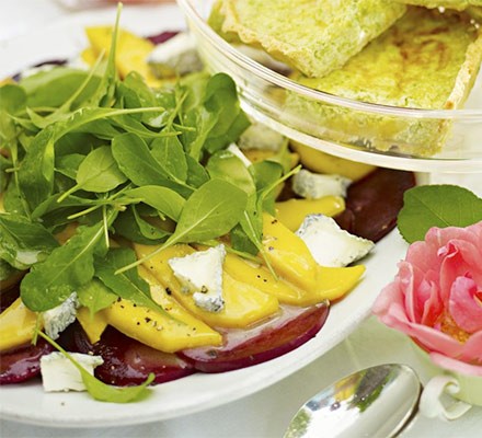 Beetroot &amp; mango salad with soft goat’s cheese recipe 