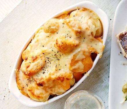 New potatoes with cheddar cheese sauce recipe