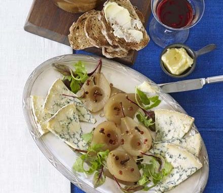 Pickled pears & cheese platter recipe