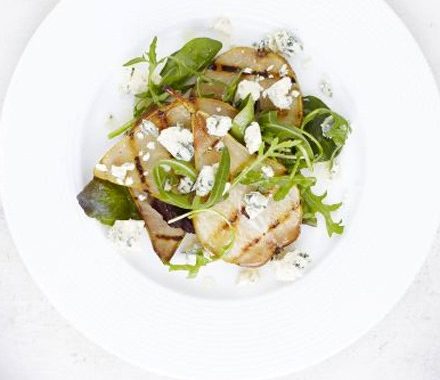 Griddled pear & blue cheese salad recipe