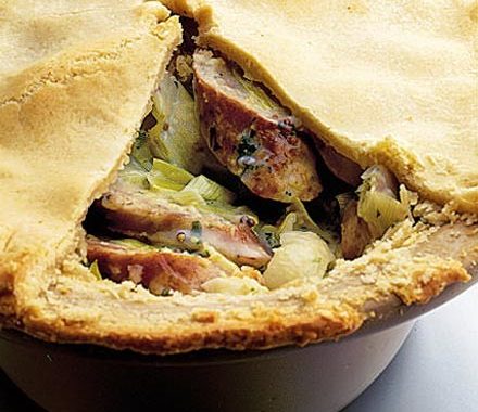 Sausage & leek pie recipe