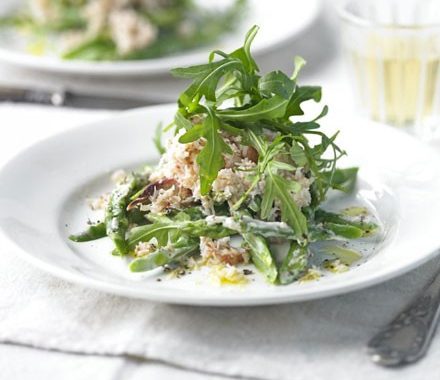 Asparagus & crab salad recipe