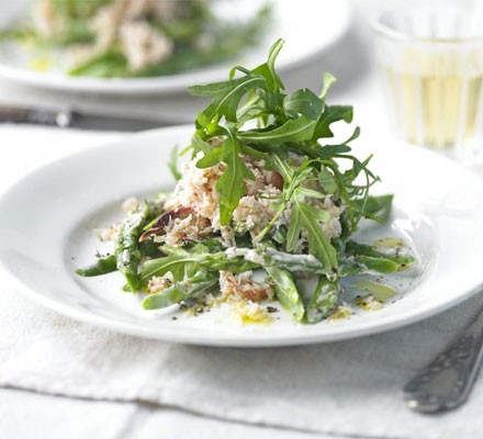 Asparagus & crab salad recipe 