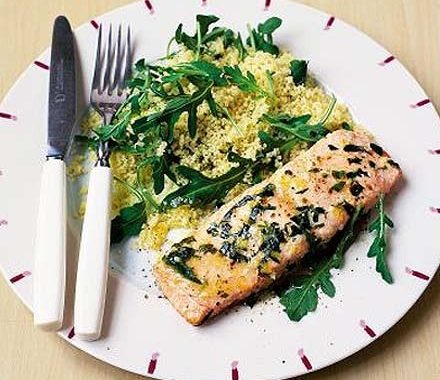 Lemon-rubbed salmon recipe