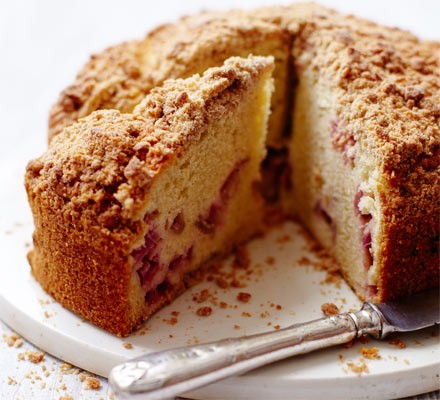 Rhubarb crumble cake recipe 
