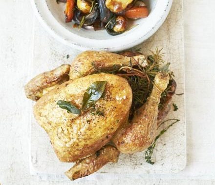 Herby slow-roast chicken recipe