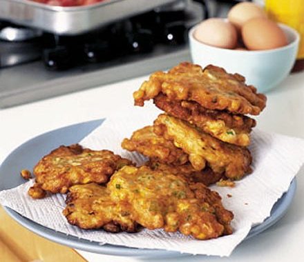 Sweetcorn pancakes recipe