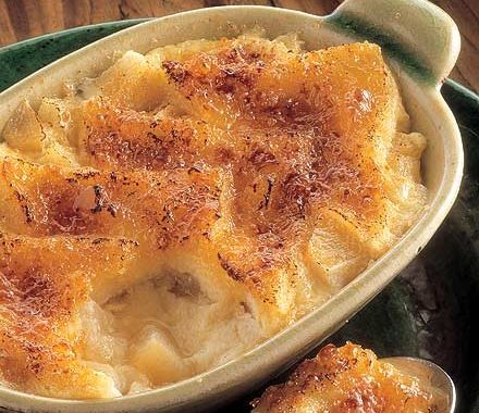 Ginger & pear bread & butter pudding recipe