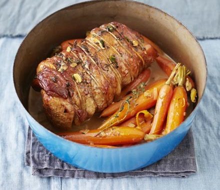 Pot-roast veal with new-season carrots & orange recipe