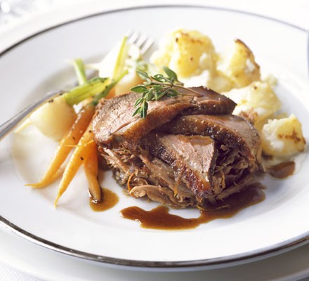 Roast duck two ways with spiced clementine sauce recipe 