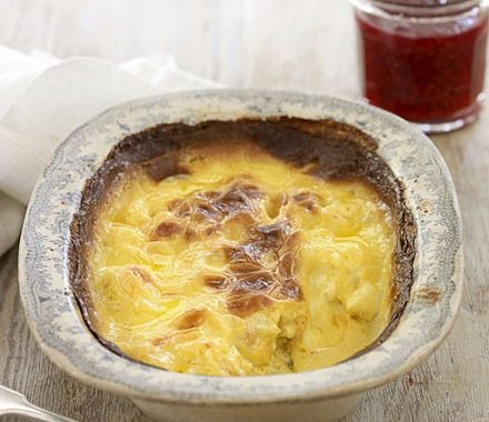 Slow-baked clotted cream rice pudding recipe