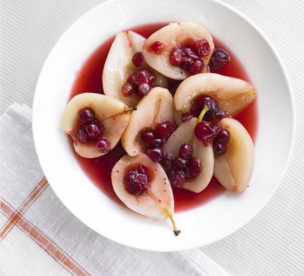 Tea-poached pears recipe 