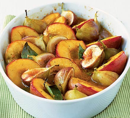 Honey-roasted fruit with star anise recipe 