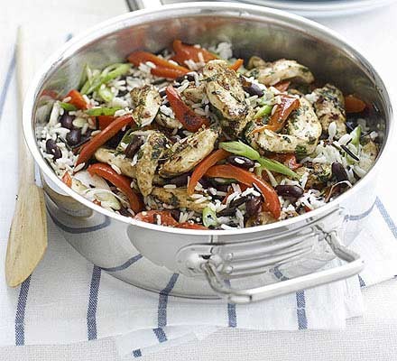 Spicy chicken fried rice recipe 