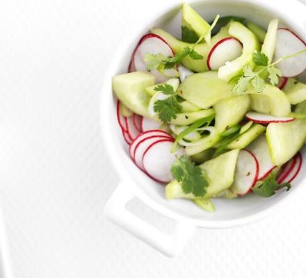 Pickled radish & cucumber salad recipe 