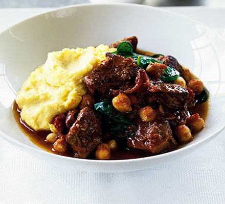 Lamb, chickpea & spinach curry with masala mash recipe 