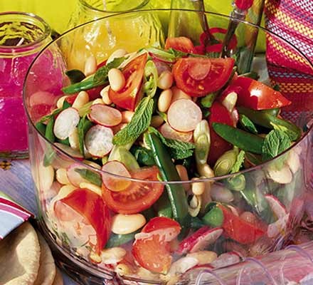 Spiced two-bean salad  recipe 