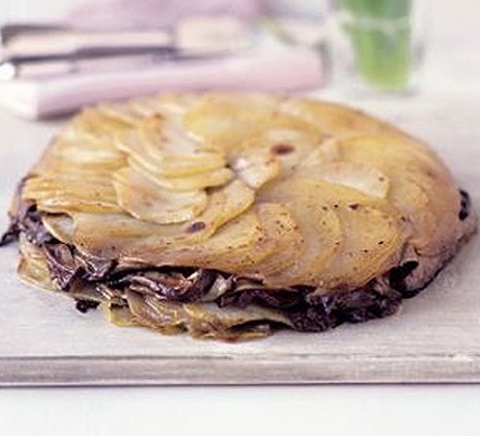 Wild mushroom & potato cake recipe 
