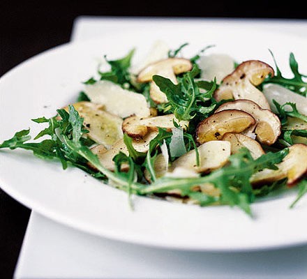 Cep, rocket & Parmesan salad recipe 