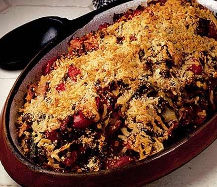 Gratin of white cabbage & lentils in a Provençal sauce recipe