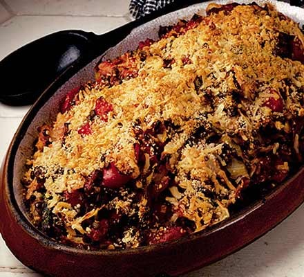 Gratin of white cabbage & lentils in a Provençal sauce recipe 