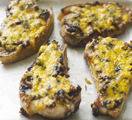 Cheese & onion pork chops recipe 