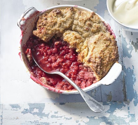 Raspberry & redcurrant cobbler  recipe 