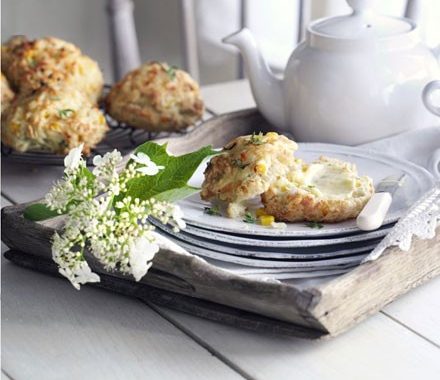 Cheddar & sweetcorn scones recipe