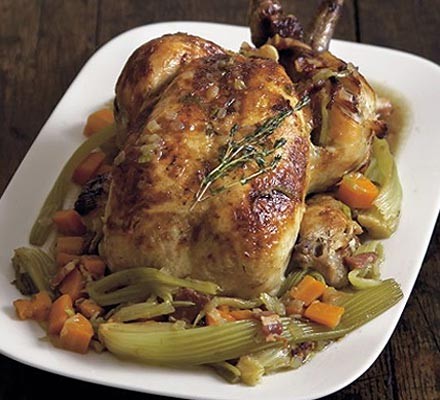 Chicken with braised celery & cider recipe 