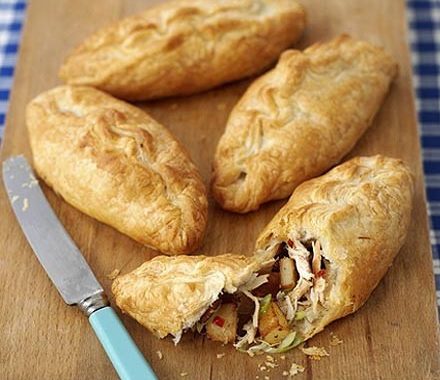 Spicy chicken & bacon pasties recipe