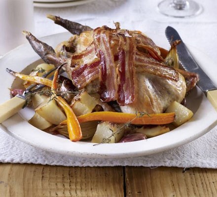 One-pot roast guinea fowl  recipe 