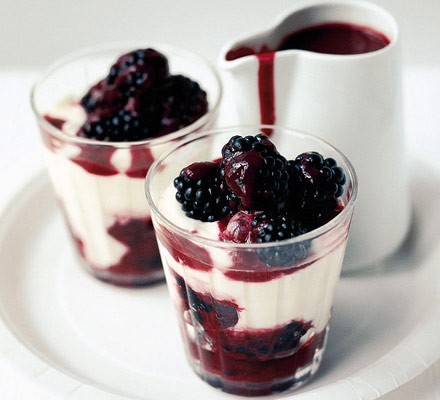 Blackberry honey creams recipe 