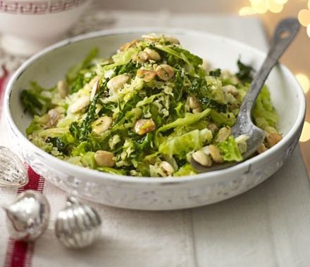 Savoy cabbage with almonds recipe