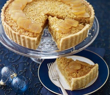Stem ginger & treacle tart recipe