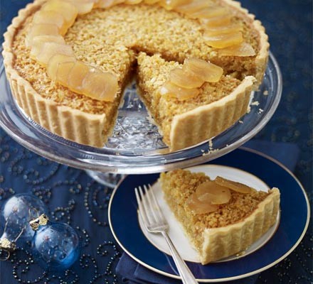 Stem ginger & treacle tart recipe 