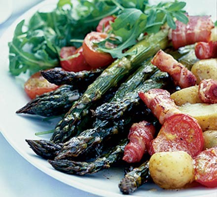Warm roast asparagus salad recipe 