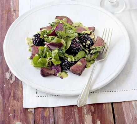 Pigeon & hedgerow salad recipe 