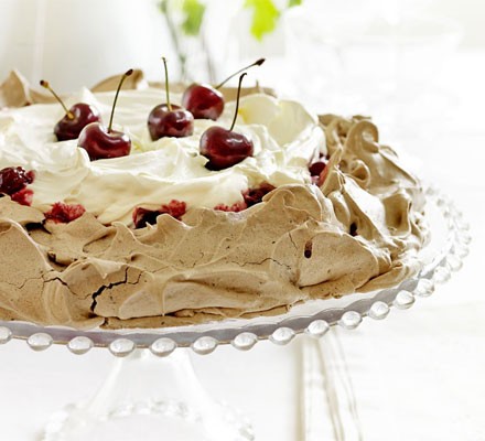 Cherry chocolate pavlova recipe 