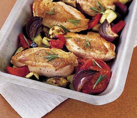Roasted ratatouille chicken recipe