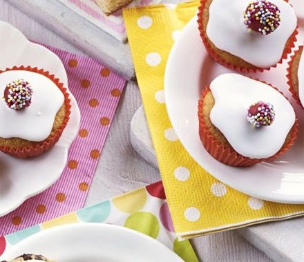 Dotty banana fairy cakes recipe