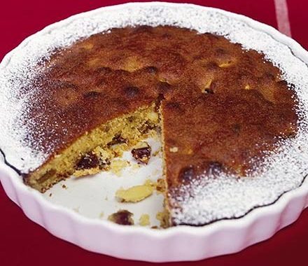 Baked almond & date tart recipe