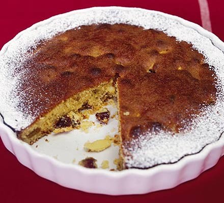 Baked almond & date tart recipe 