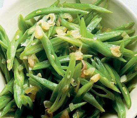 Runner beans with shallot butter recipe
