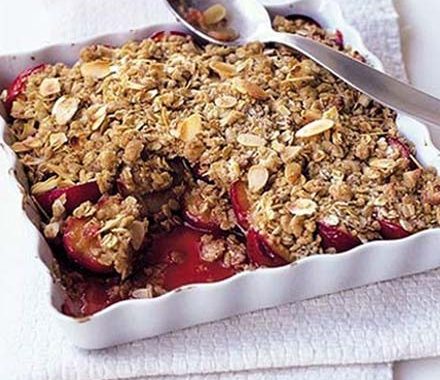 Maple plum crumble recipe