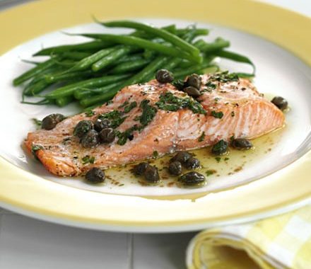 Buttery trout with capers recipe