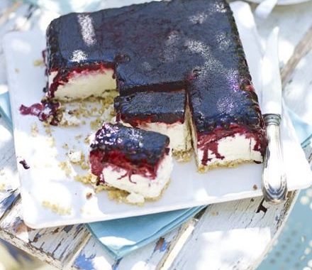 Iced blueberry & lime cheesecake recipe