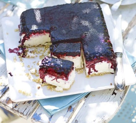 Iced blueberry & lime cheesecake recipe 