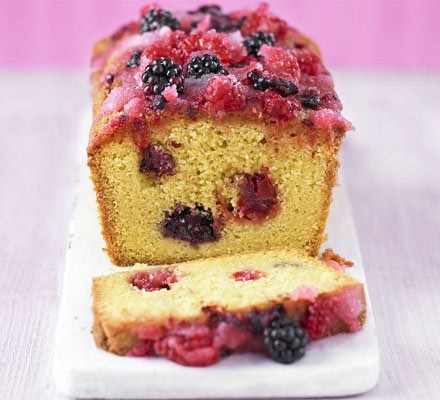 Summer fruit drizzle cake recipe 